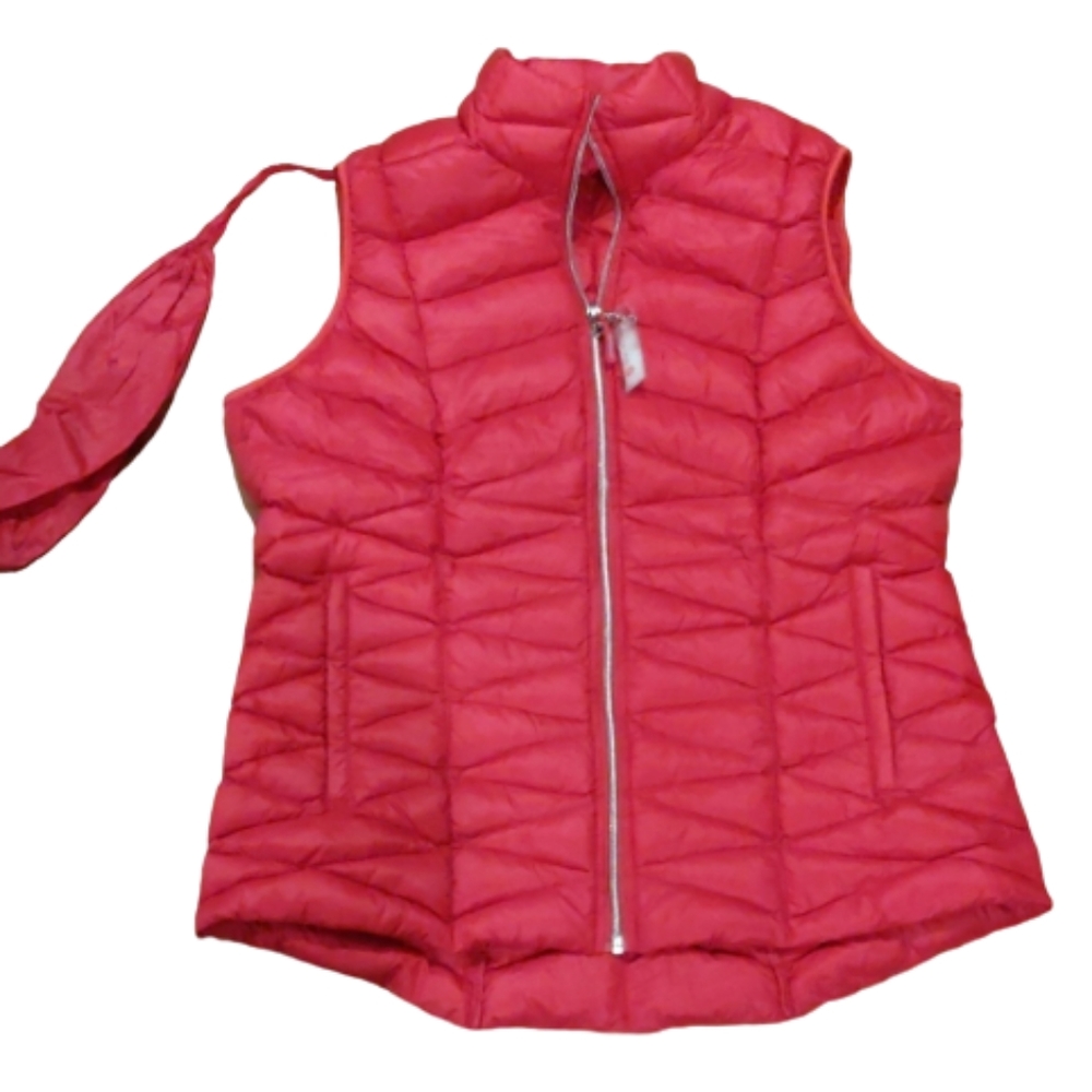 Tangerine lightweight puffer vest